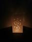 Mobile Preview: 10 Lichttüten Motiv Herzen Hochzeit weiß für Teelichter