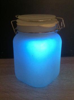 Einmachglas LED Solarlampe mit Farbwechsel