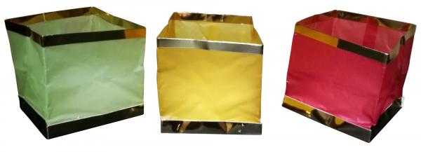gold 1 Wasserlaterne Wasserlampion mit Teelicht Papierlaterne 15 cm 